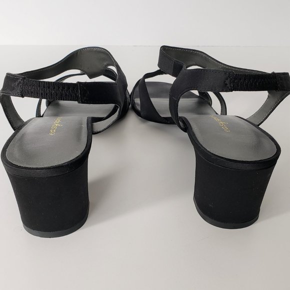 Easy Spirit Clarington Black Satin Sandals 9.5 - Picture 3 of 7
